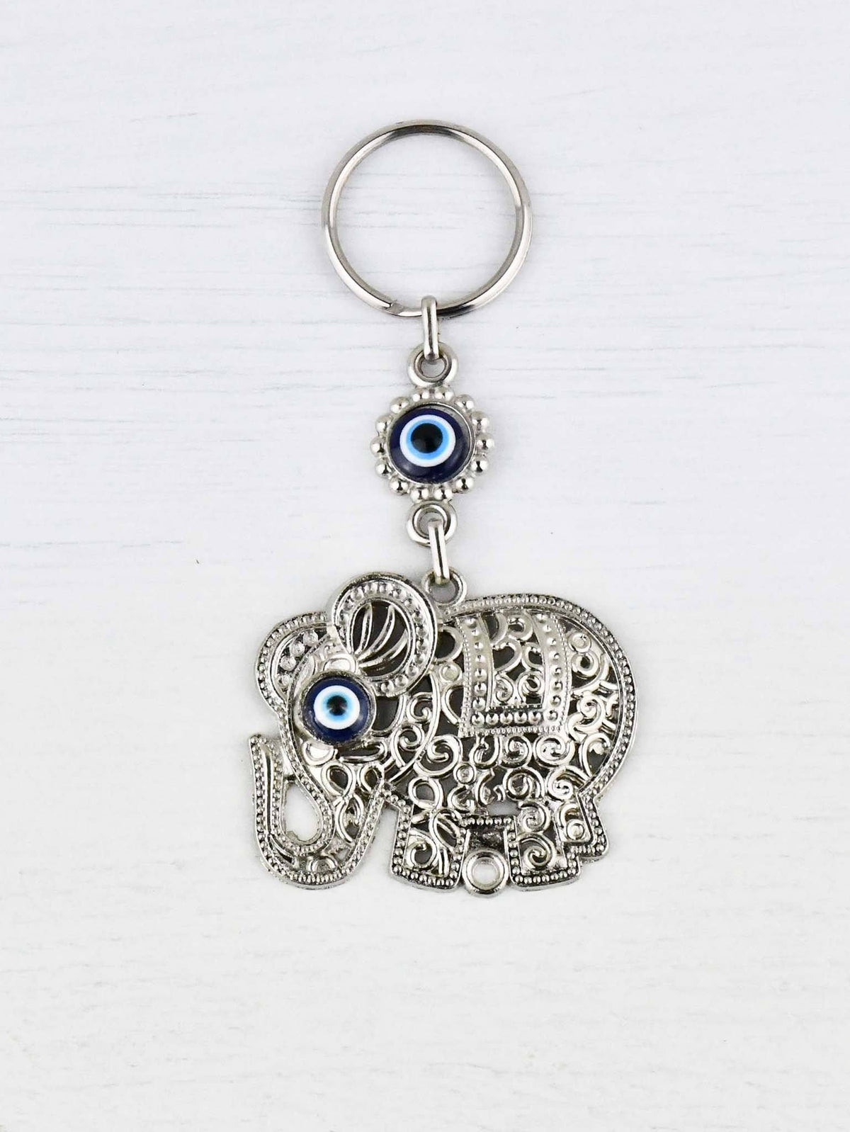Evil Eye Keyring Elephant Metal