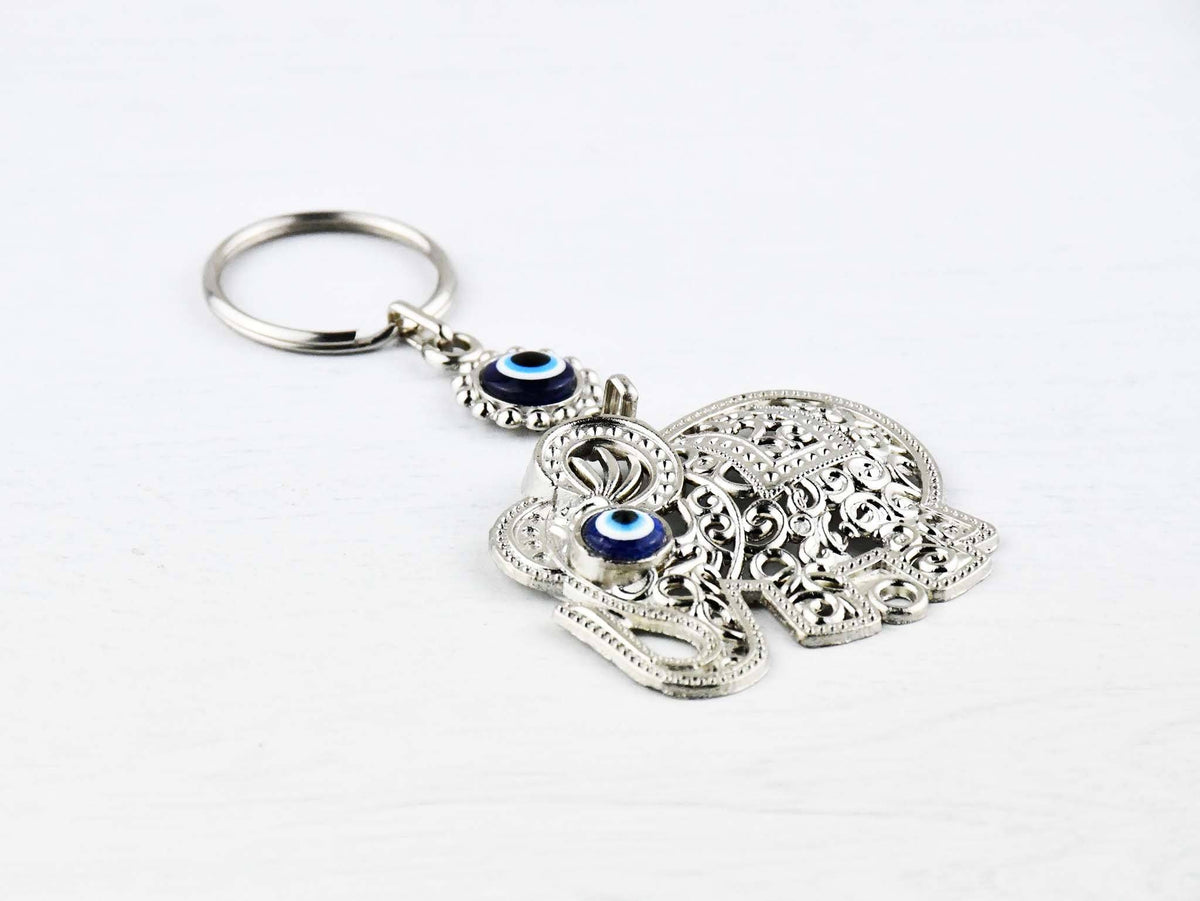 Evil Eye Keyring Elephant Metal