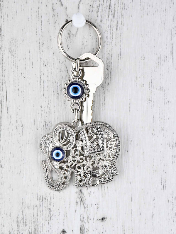 Evil Eye Keyring Elephant Metal