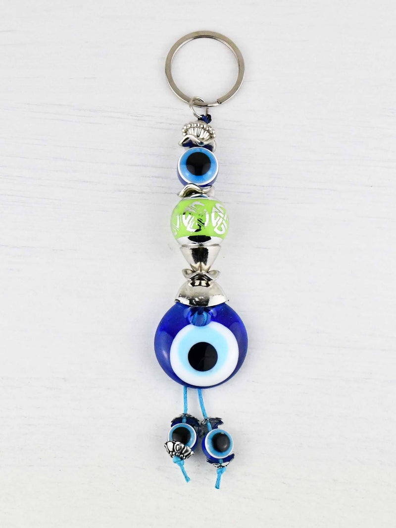 Evil Eye Keyring Large Green Ball