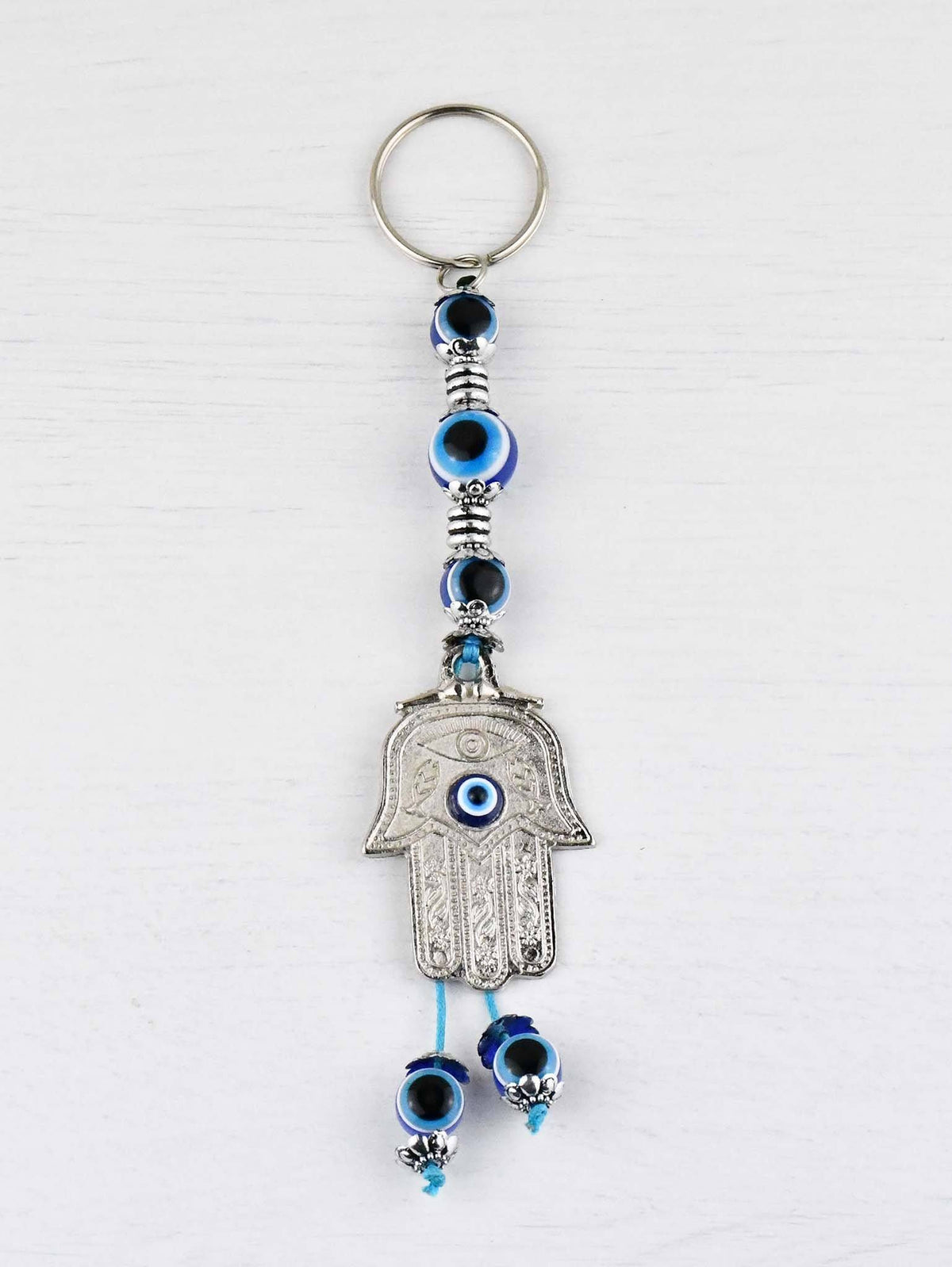 Evil Eye Keyring Hamsa Hand Beads 