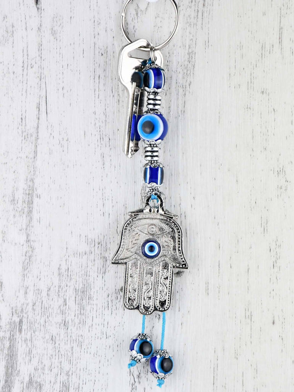 Evil Eye Keyring Hamsa Hand Beads 