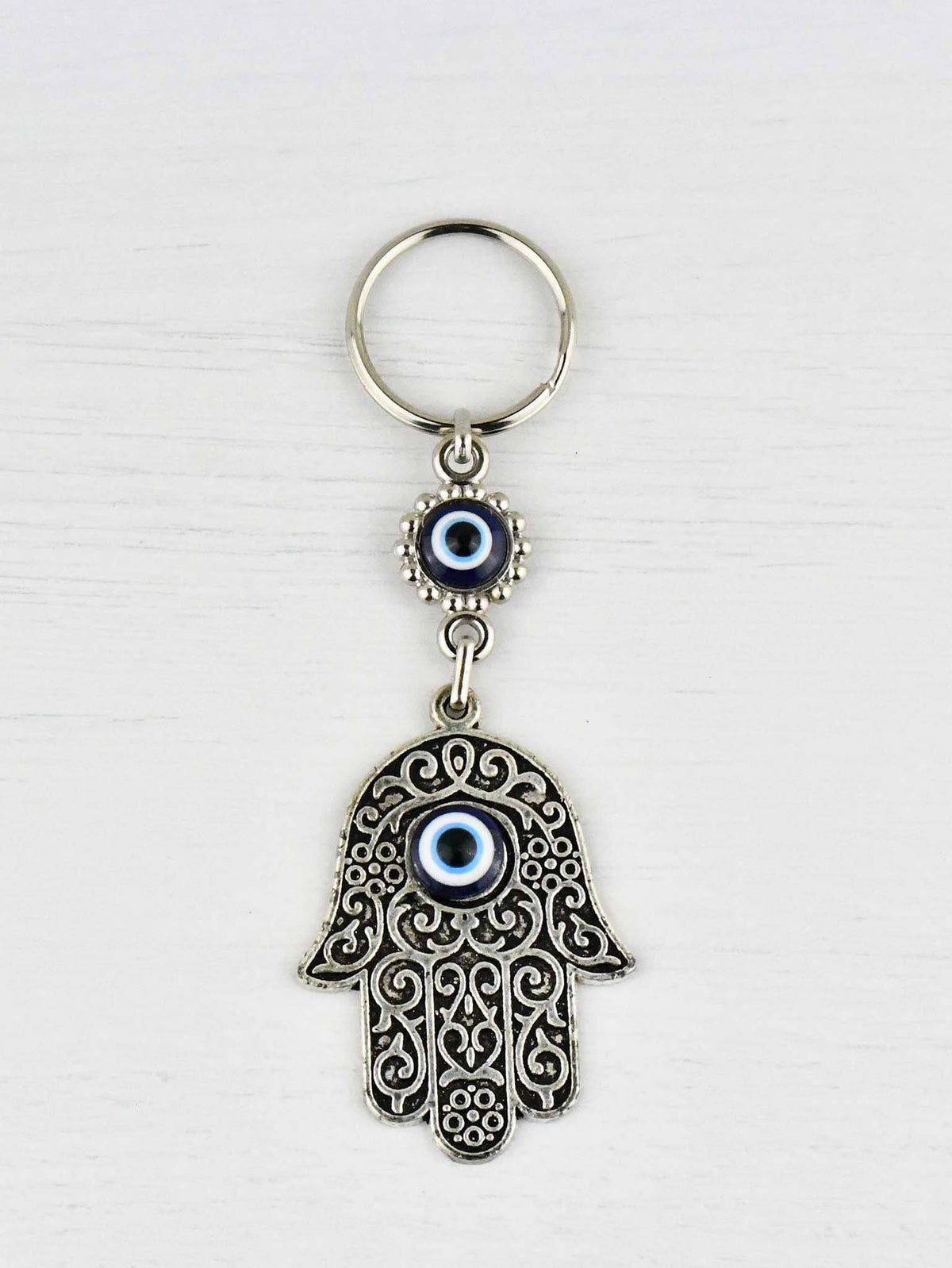 Evil Eye Keyring Hamsa Hand Crafted