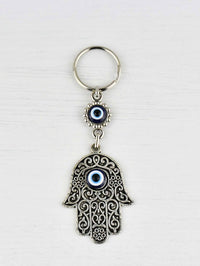 Evil Eye Keyring Hamsa Hand Crafted