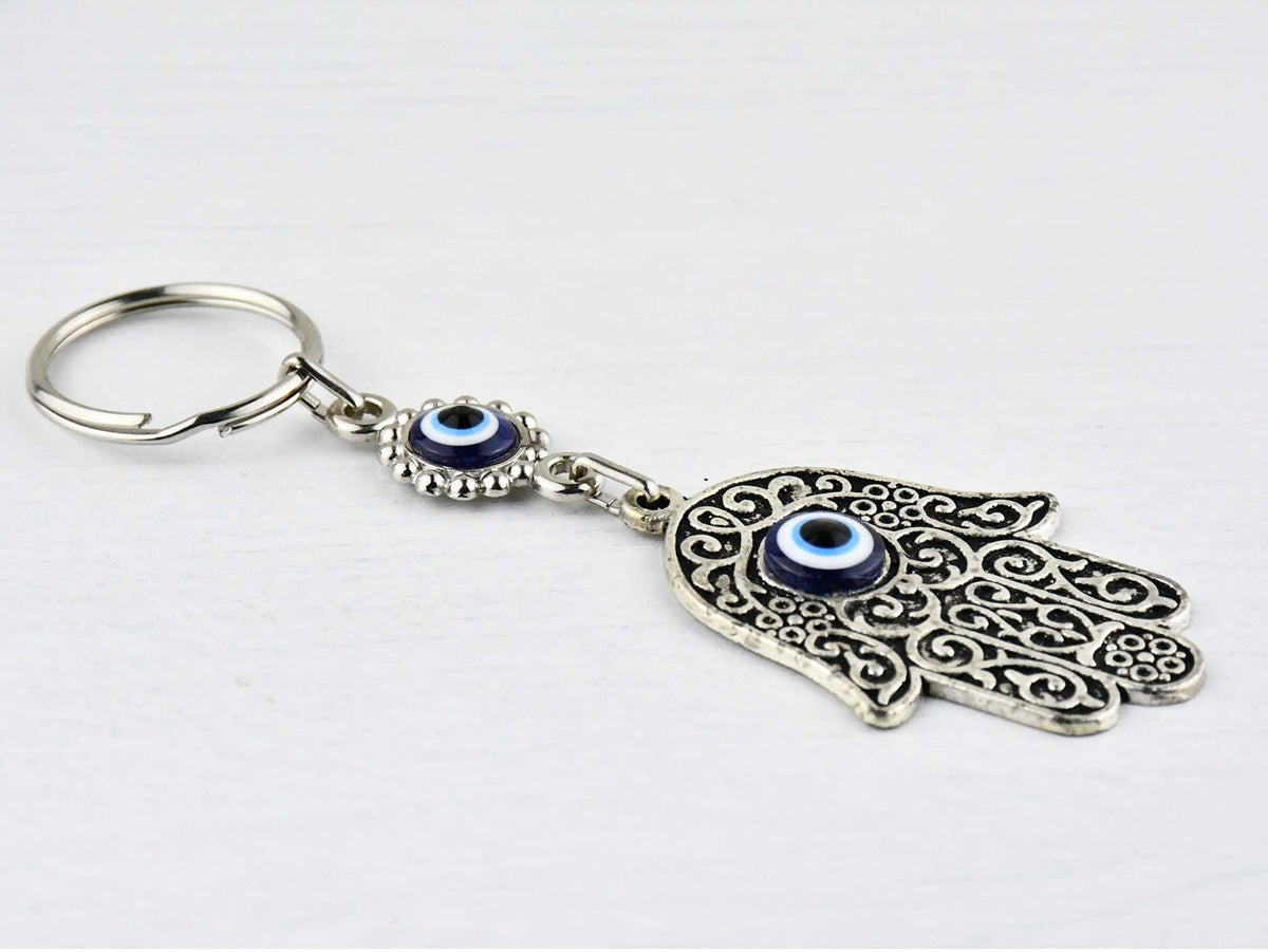 Evil Eye Keyring Hamsa Hand Crafted