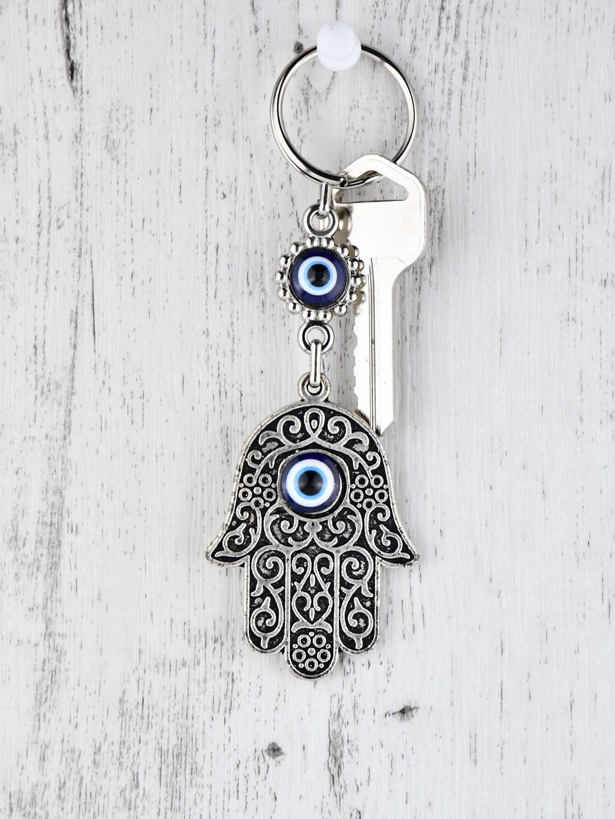 Evil Eye Keyring Hamsa Hand Crafted