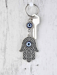 Evil Eye Keyring Hamsa Hand Crafted
