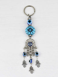 Evil Eye Keyring Hamsa Hand Tassel