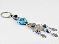 Evil Eye Keyring Hamsa Hand Tassel