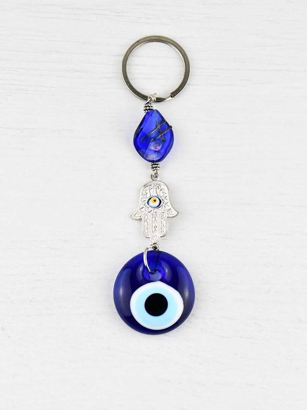 Evil Eye Keyring Small Hamsa Hand