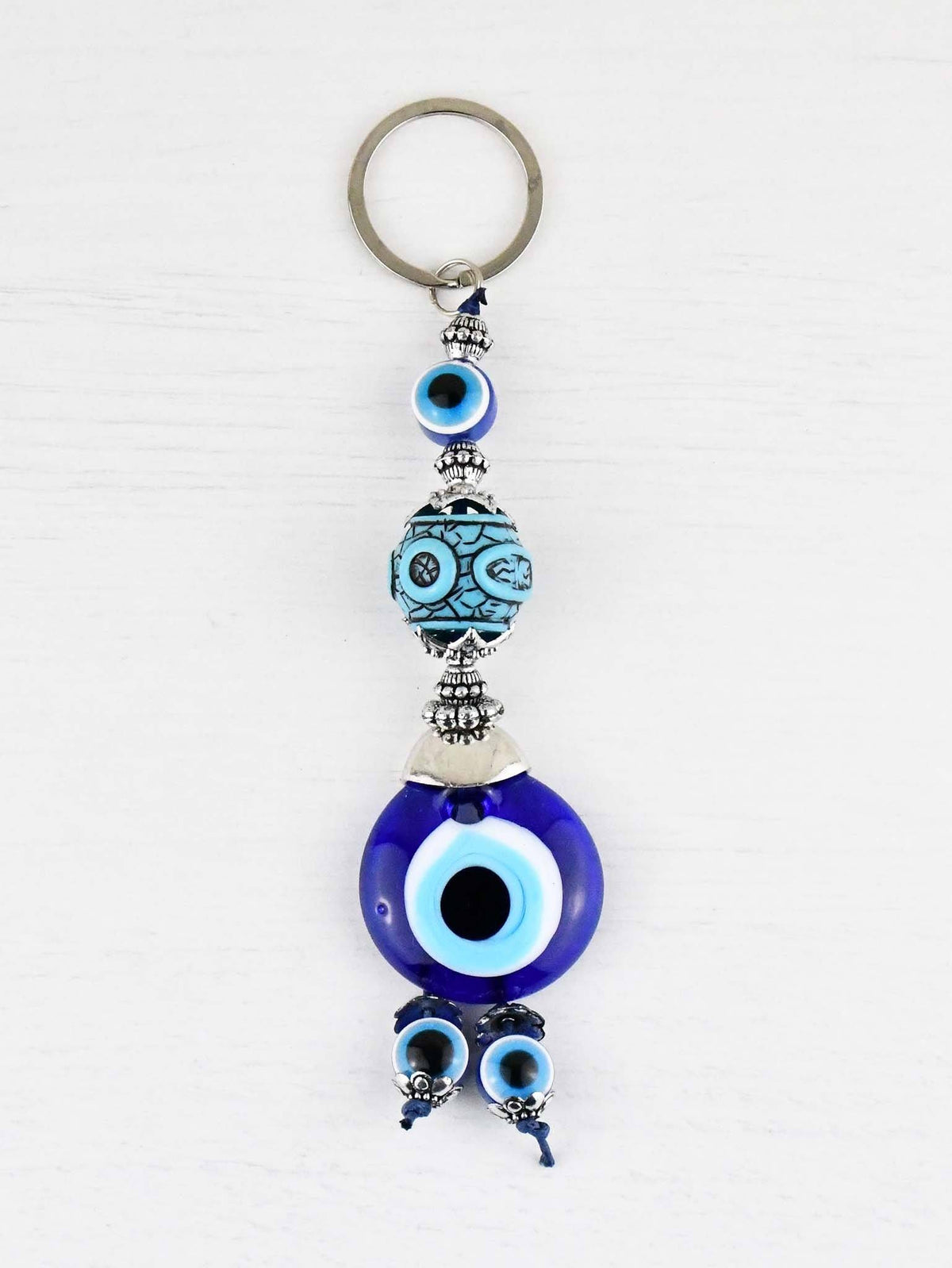 Evil Eye Keyring Turquoise Ball
