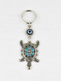Evil Eye Keyring Turtle Metal
