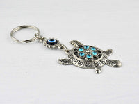 Evil Eye Keyring Turtle Metal