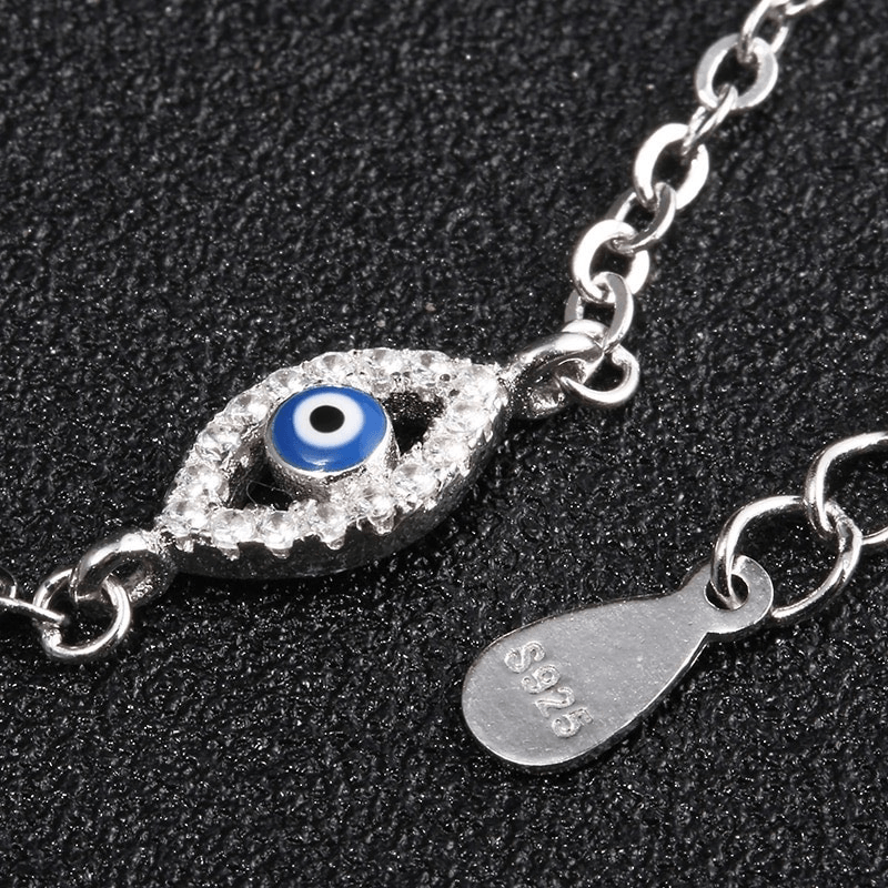 925 Evil Eye Sterling Silver Bracelet