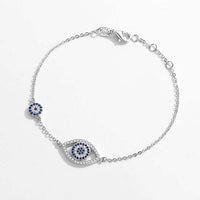 925 Double Evil Eye Sterling Silver Bracelet