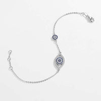 925 Double Evil Eye Sterling Silver Bracelet
