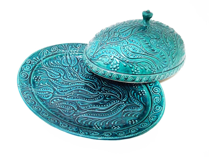 Handmade Serving Tray and Platter Turquoise Colour