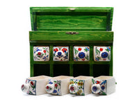 Handmade Ceramic Drawers Box Green