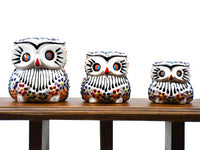 Owl Ornament Dantel White Set of 3