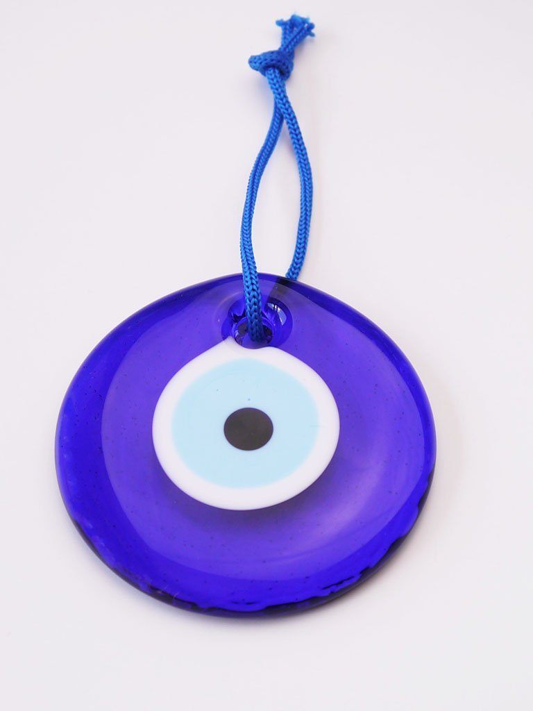 Turkish & Greek Mati Evil Eye Glass Silver Colour