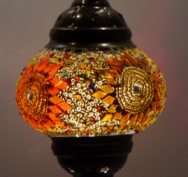 turkish mosaic lamp orange brown colour australia