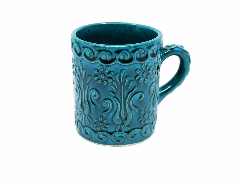 Handmade Ceramic Mugs Turquoise Green