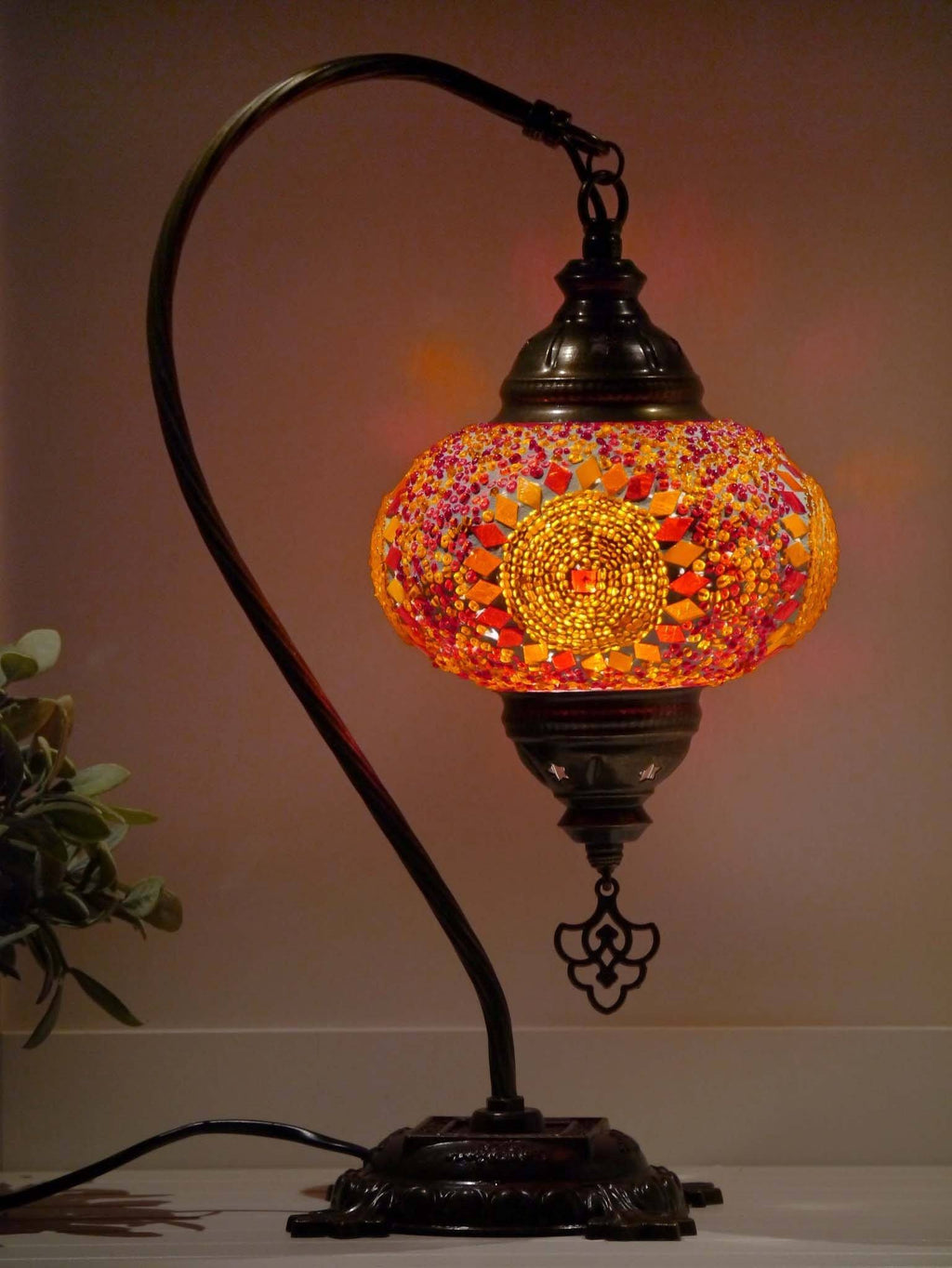 Turkish mosaic lamps orange colour