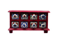 Handmade Ceramic Chest Box Red
