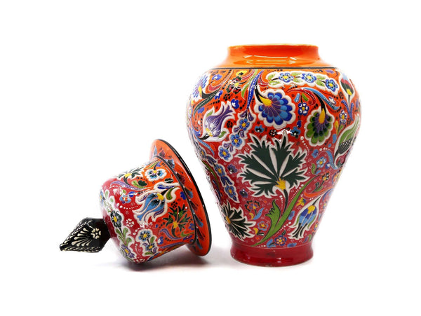 Shah Turkish Vase Red Orange