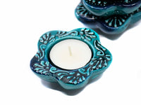 Handmade Tealight Holders Green colour