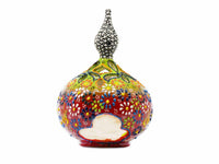 Turkish Candle Holder Large Pear Green Red