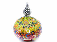 Turkish Candle Holder Large Pear Green Red
