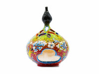 Turkish Candle Holder Large Pear Flower Green Red