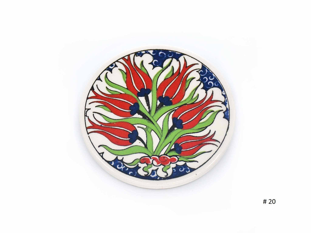 Turkish Ceramic Coaster Iznik Collection tulip