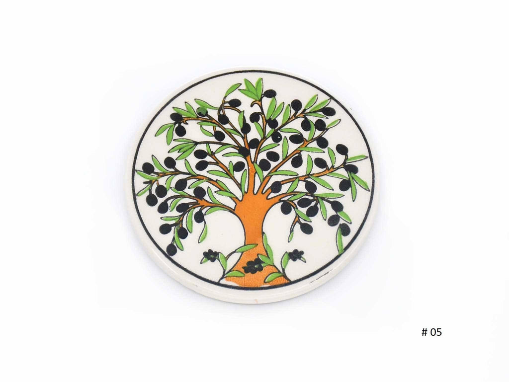 Turkish Ceramic Coaster olives tree