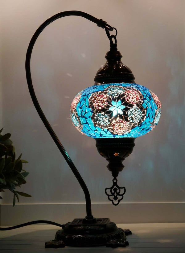 Turkish Lamp Aqua Pink colour australia