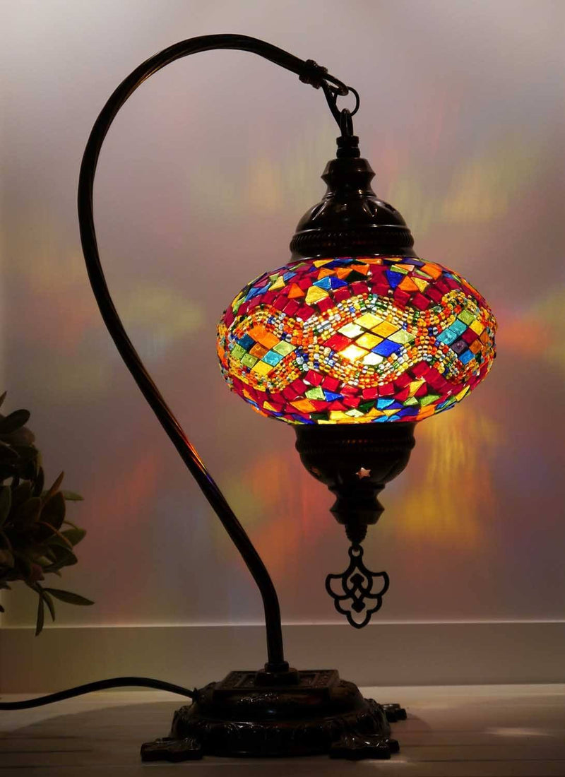 turkish table lamps multicoloured