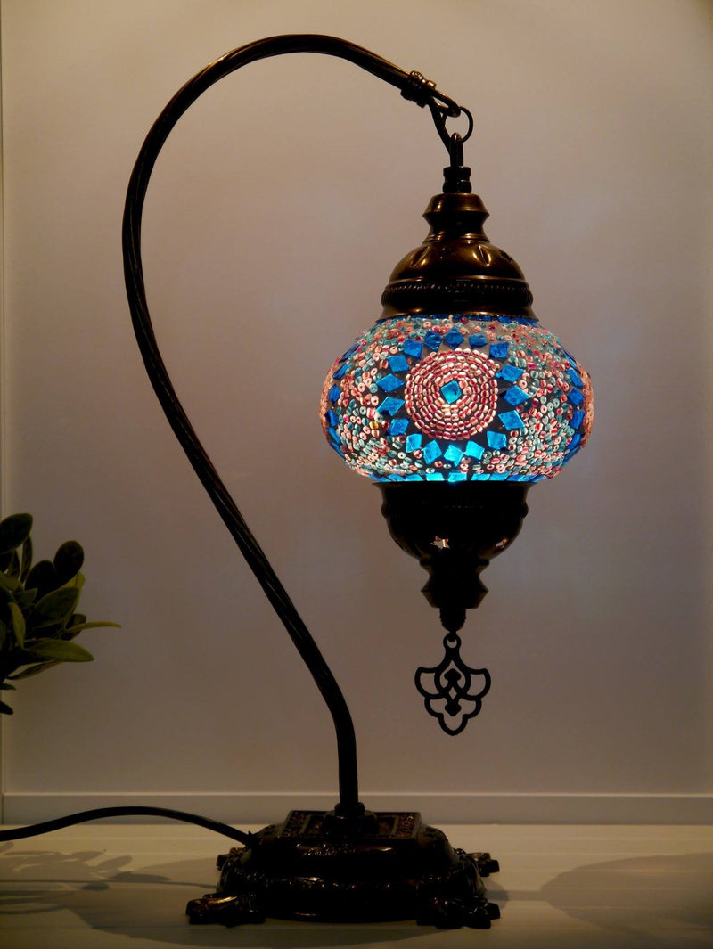 Turkish Lamp Hanging White Long Kilim