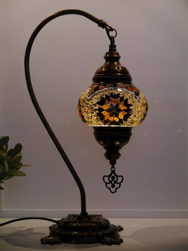 Turkish Lamp Hanging Brown Exclusive New Star Beads