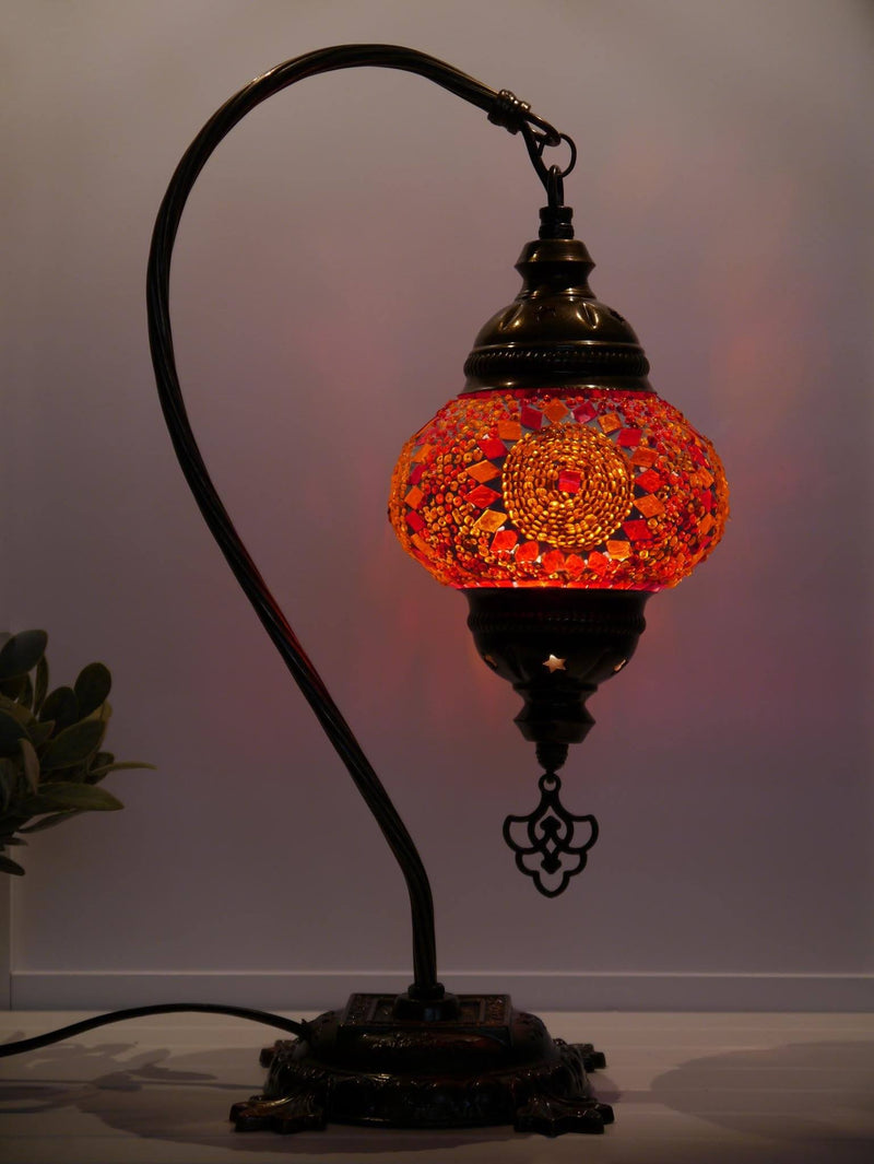 Turkish Lamp Hanging Red Circle Beads