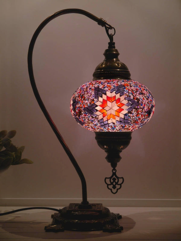 Turkish Lamps Maroon Purple Colour