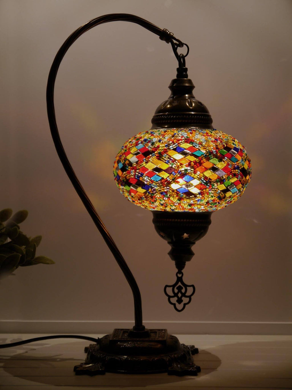 Turkish Lamp Multicoloured Long Kilim