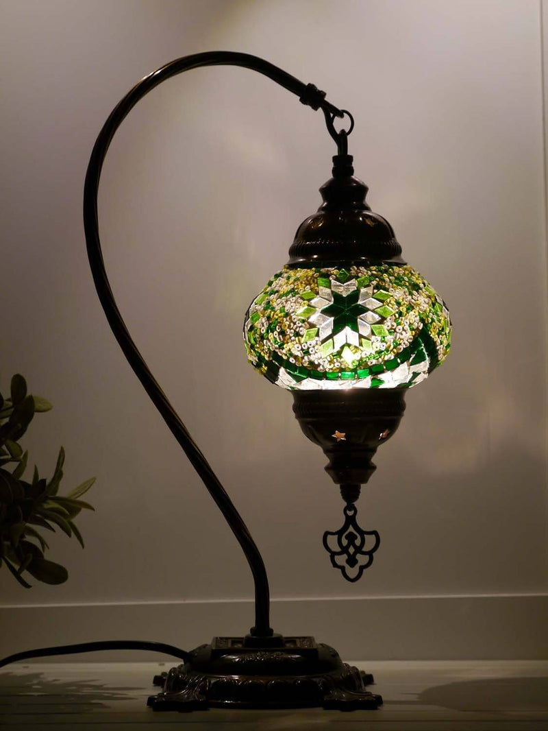 turkish mosaic lamp green colour australia