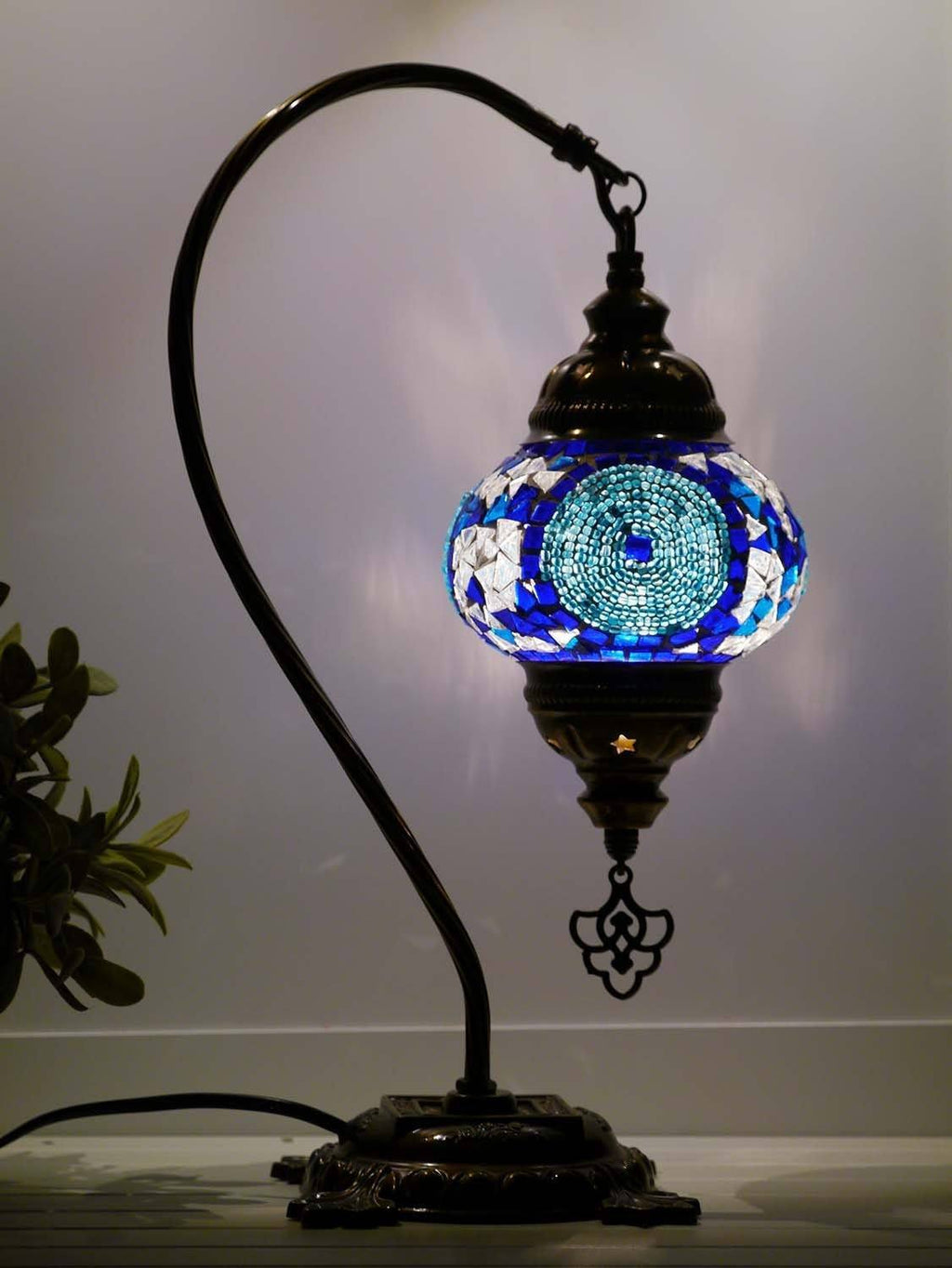 turkish mosaic lamp blue colour australia