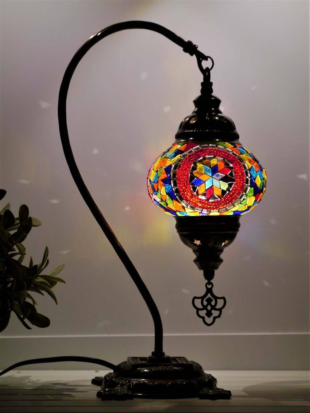 turkish mosaic lamp multicoloured red australia