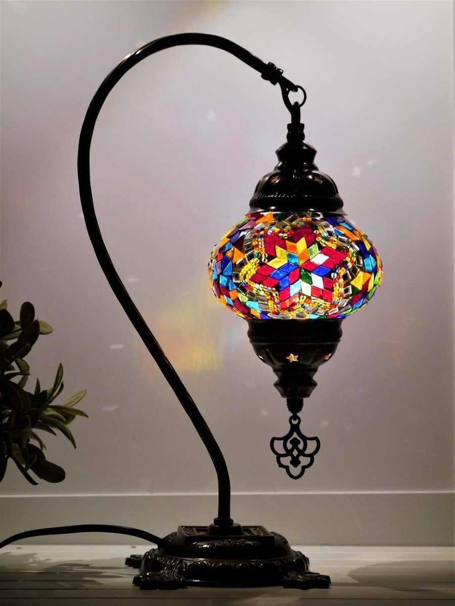 Turkish Lamp Hanging Multicoloured Mosaic Star Sydney Grand Bazaar