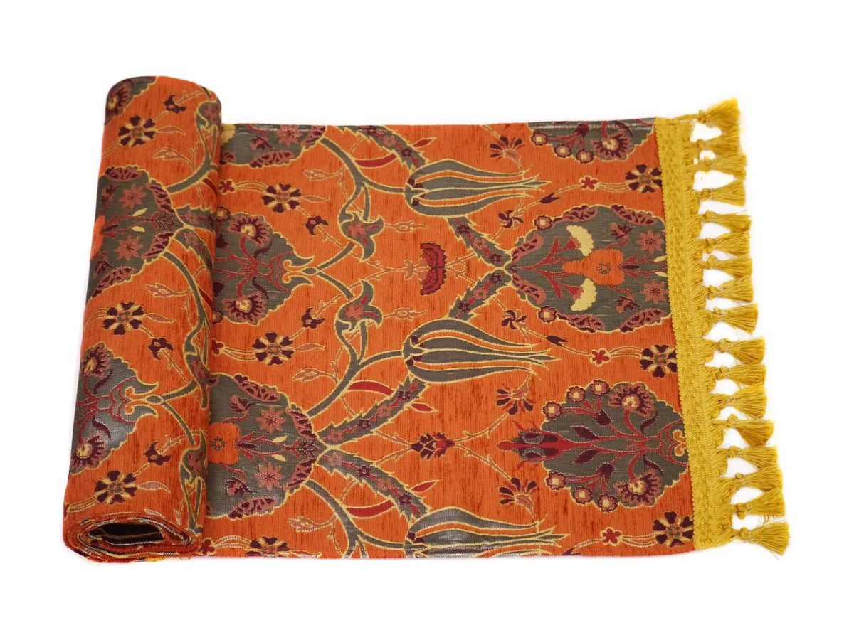 Turkish Table Runner Orange Colour
