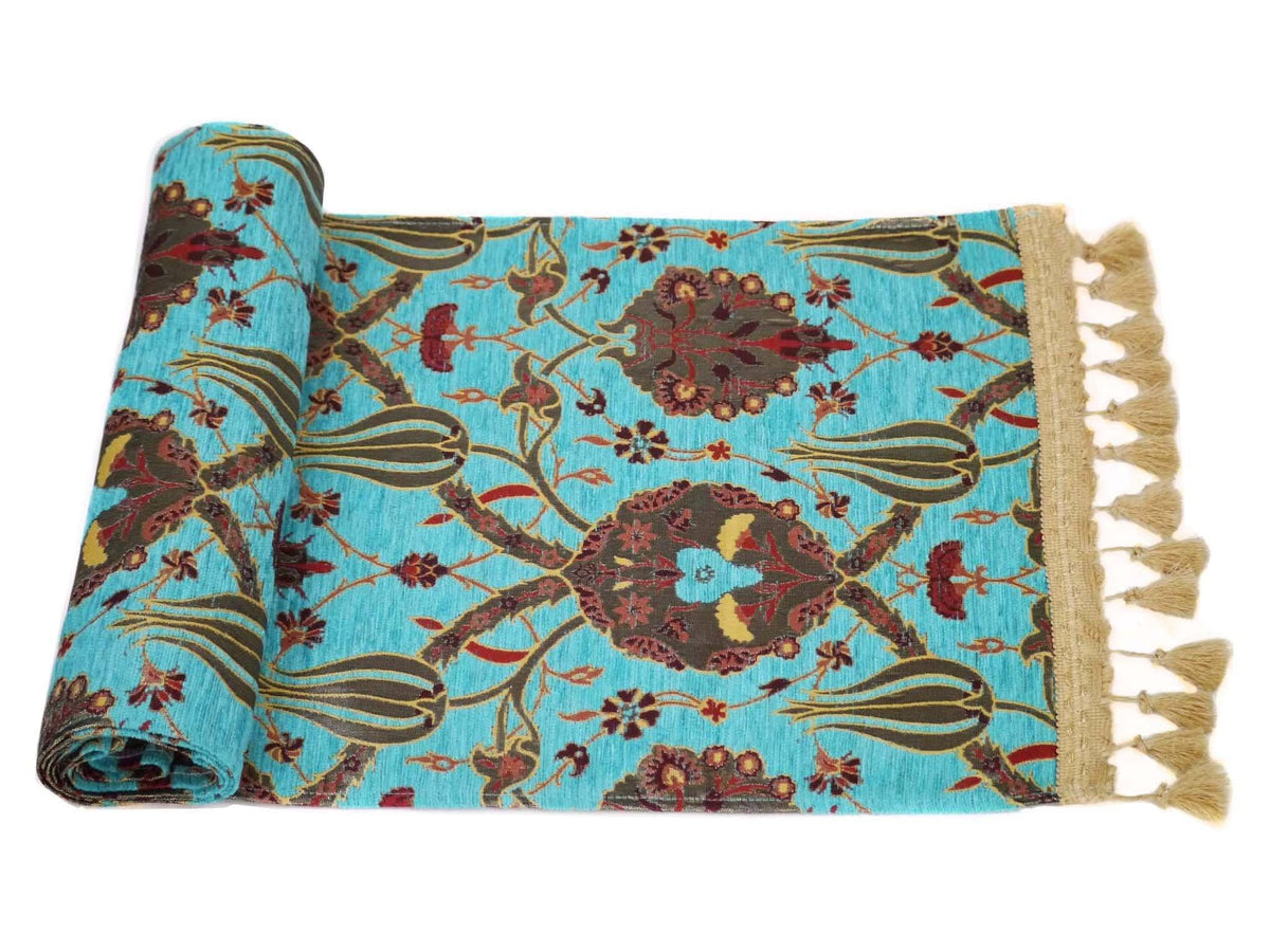 Turkish Table Runner Turquoise Colour