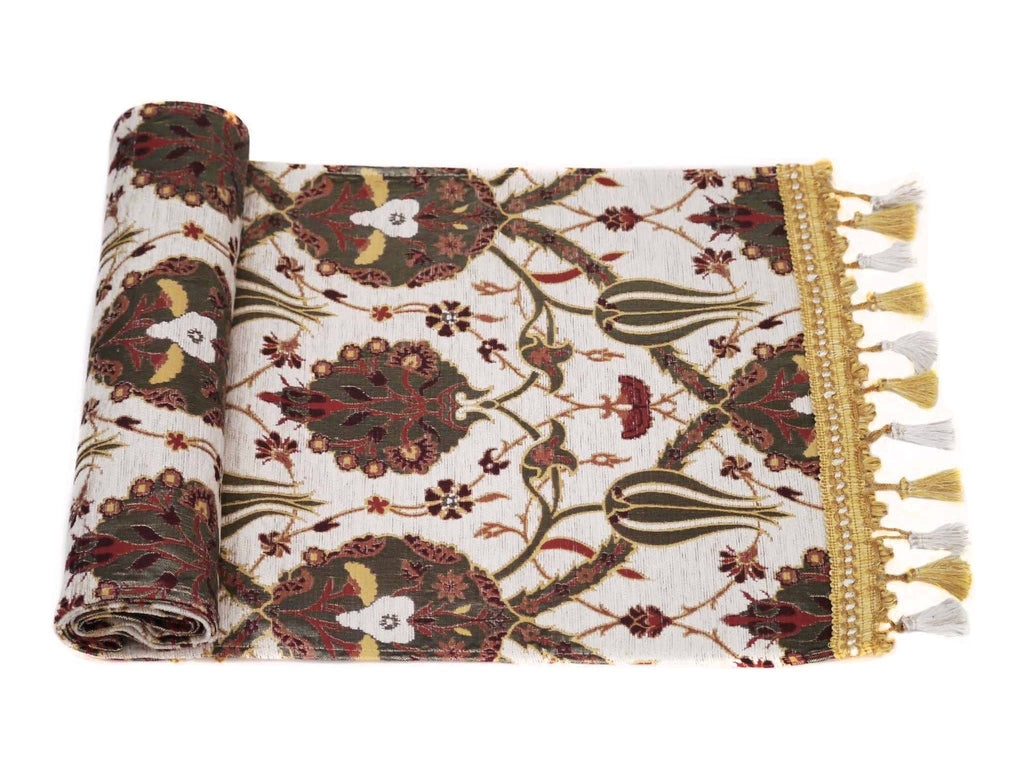 Turkish Table Runner White Colour