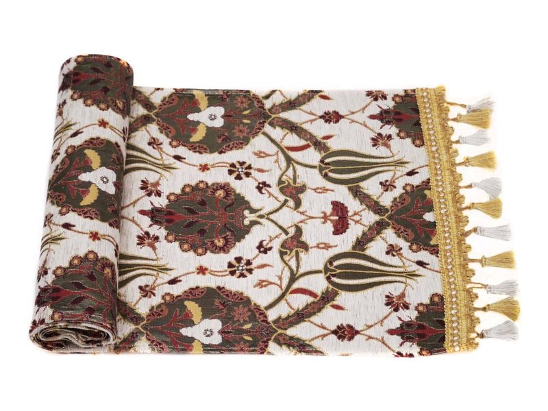 Turkish Table Runner White Colour